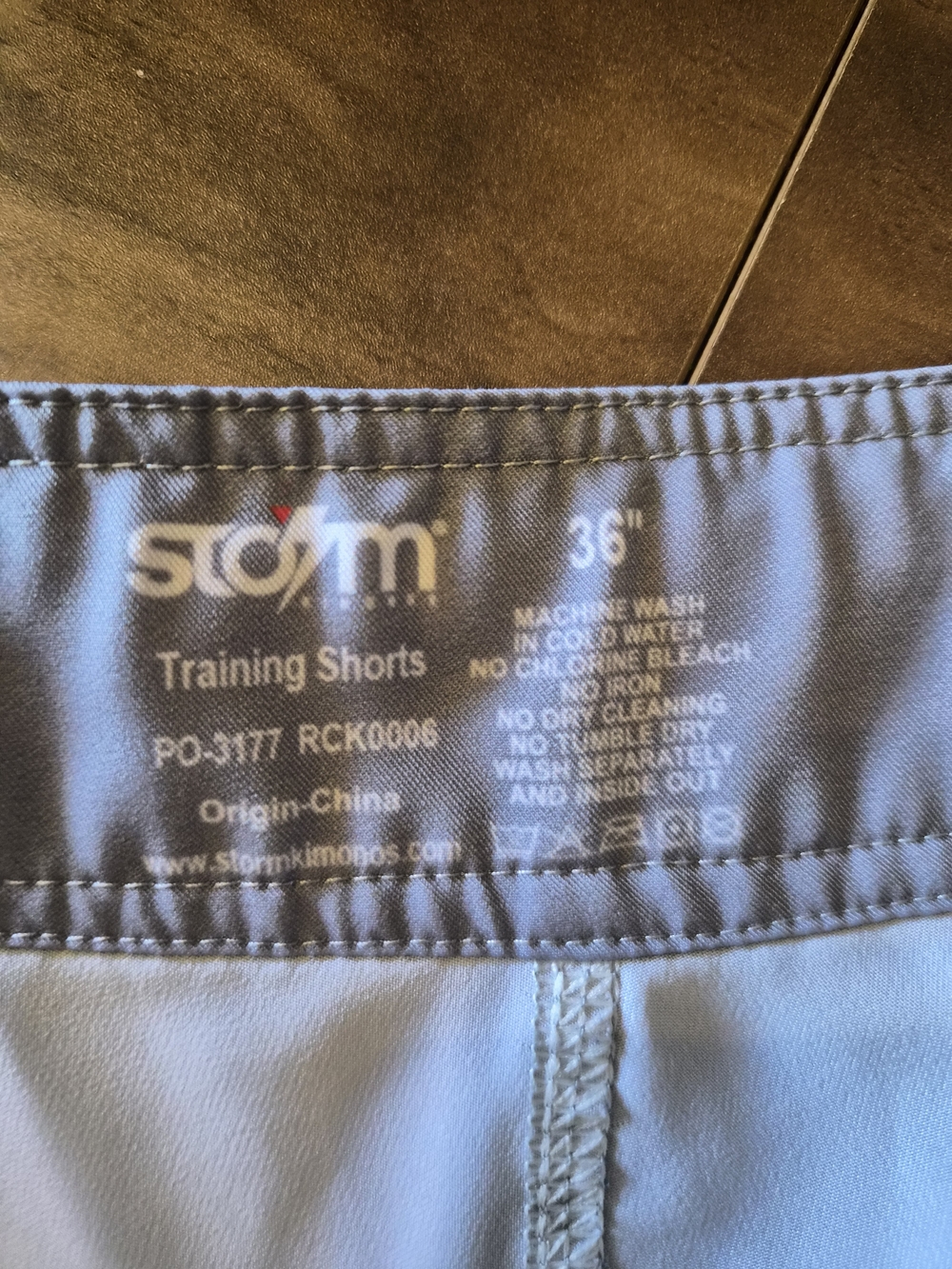 Storm Kimonos Gray Fight Shorts with Coral Accents - Picture 3 of 4
